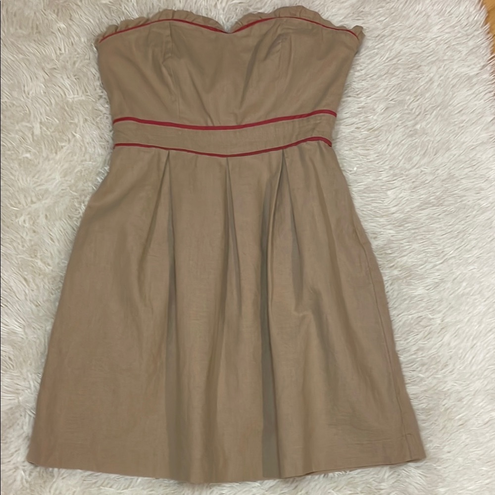 LC Lauren Conrad Strapless Dress in Cream and Pink